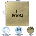 thumbnail image 3 of ADA CENTRAL SIGNS - 6" X6" IT Room Sign - ADA Compliant Tactile Graphics Grade 2 Braille Text Acrylic Wall Signs - Server, Router, Switches, and Information technology Equipment Room Door Sign, 3 of 7