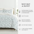 thumbnail image 6 of Duvet Cover Set - Ultra Soft & Breathable - Reversible Blue Watercolor Vines for Full/Queen Bedding by Comfort Canopy, 6 of 20