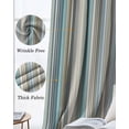 thumbnail image 6 of Light Blue Striped Blackout Curtains 90 Inch Length 2 Panels Set for Living Room Bedroom, Farmhouse Thin Line Modern Abstract Art Privacy Window Treatment Thermal Insulated Black Out Drapes 52"x90", 6 of 8