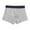 Gray, variant on AUNVITO Boys Mid Waist Cotton Trunk Underwear Solid Color Casual Simple Design Big Kids 4-14 Years