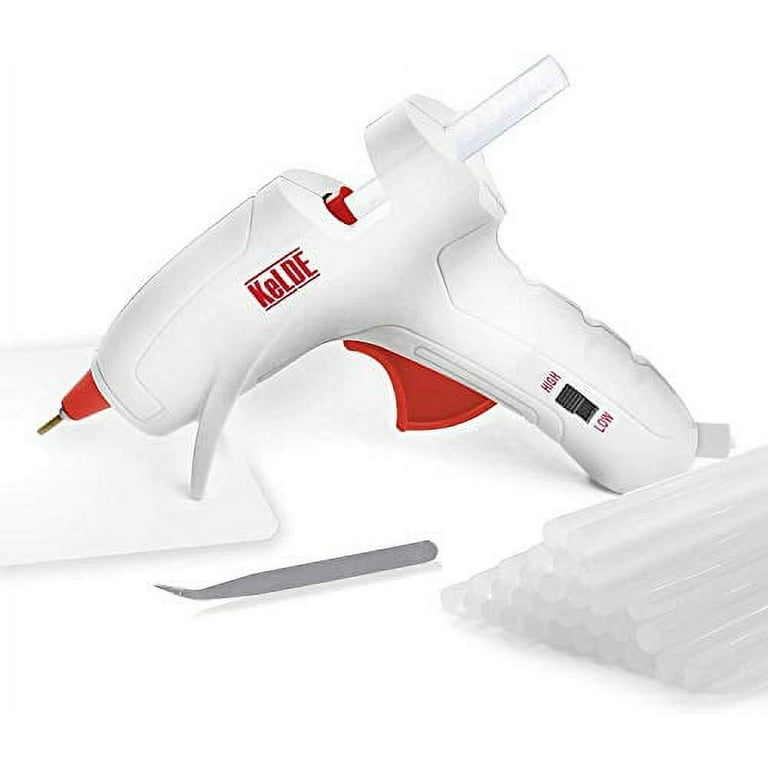 CLEVAST Full Size Hot Glue Gun, with 60/100W Dual Power and 20 Glue Sticks (7/16), with LED Light Fast Preheating Heavy Duty Industrial Gluegun for