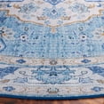 thumbnail image 3 of SAFAVIEH Tucson Luvina Oriental Machine Washable Area Rug, Light Blue/Blue, 8' x 8' Round, 3 of 11