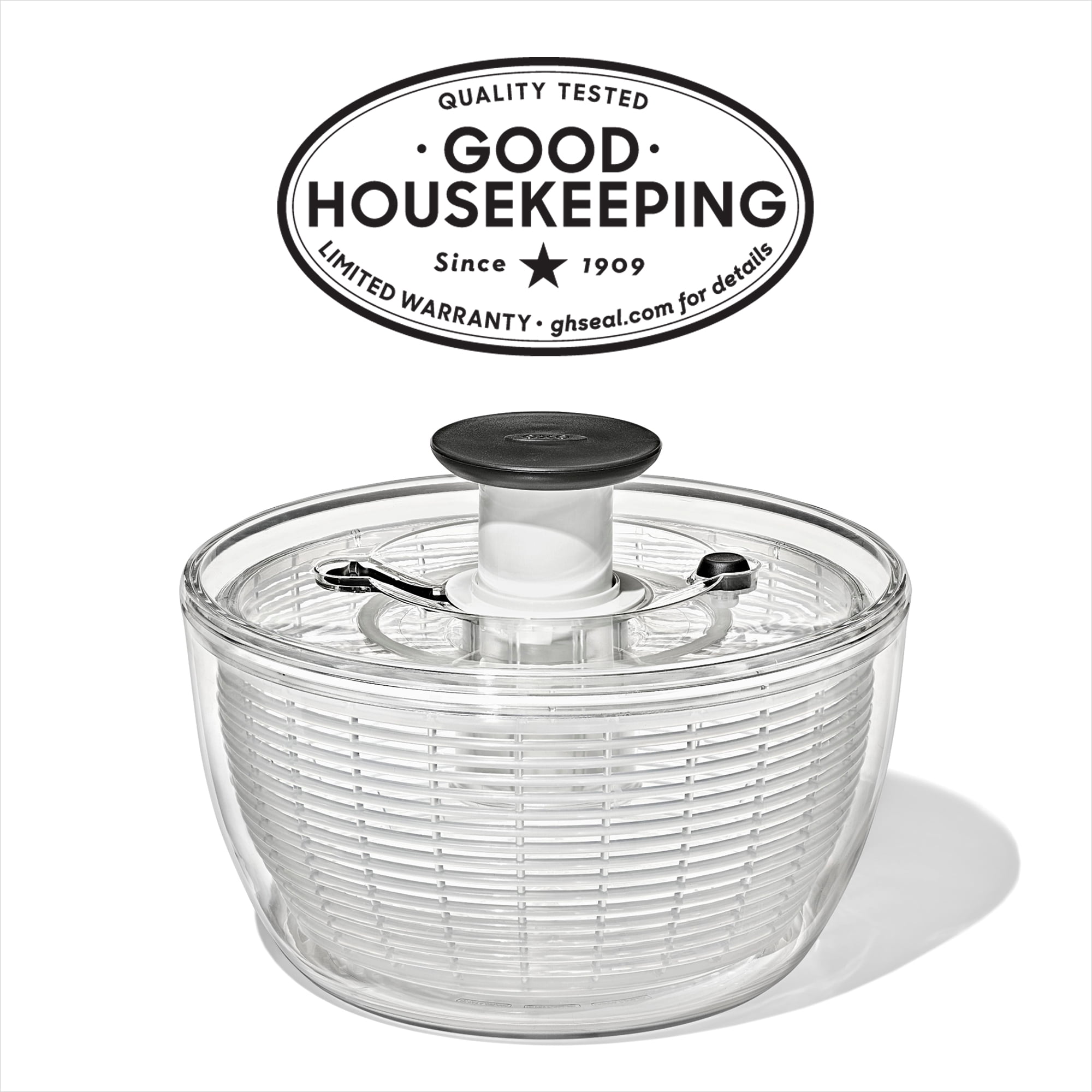 OXO Softworks Salad Spinner and Fruit Washer, 6.7 Quart, Clear