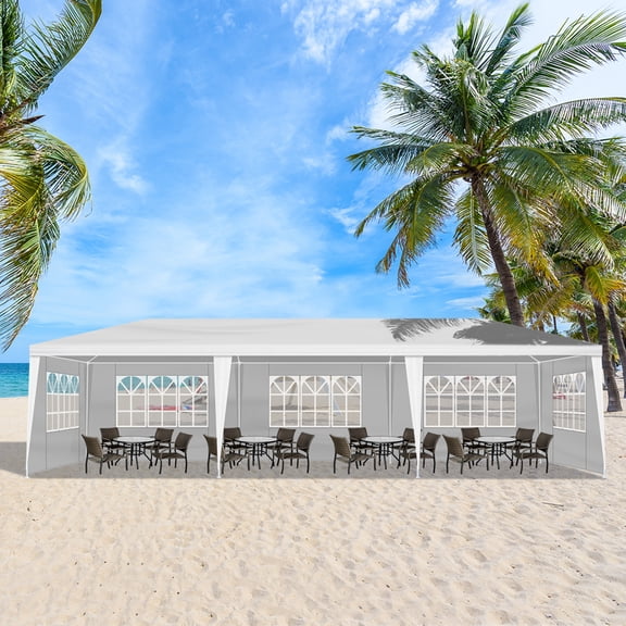 Zimtown 10'X30' Outdoor Canopy Party Wedding Tent Garden Tent Gazebo Pavilion Cater Event
