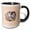 Black/White, variant on 3drose, Image of Watercolor of Five Blue Eyed Kittens in a Wicker Basket, 15oz Mug