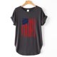 thumbnail image 4 of Mujeres Fahion Cuello redondo Mangas caídas Hombros Desgastados Estilo retro Camiseta Nupcial Verano Blusa Túnica Tops Fridja  hjk1496, 4 of 7