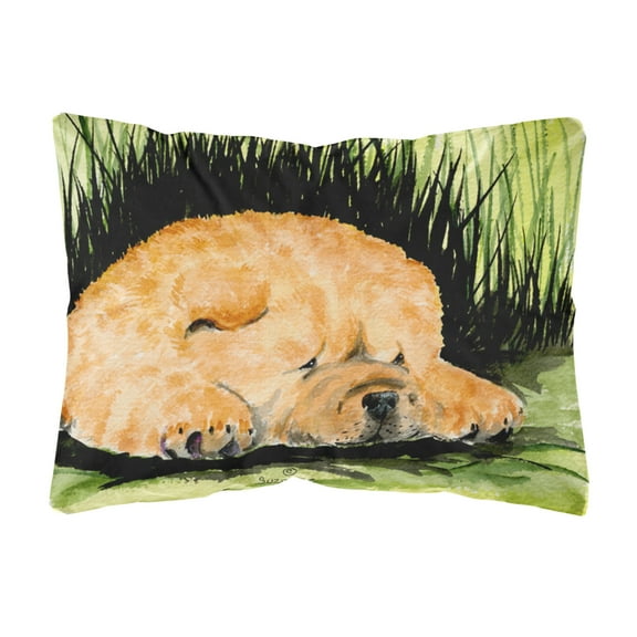 Caroline's Treasures SS8525PW1216 Chow Chow Decorative   Canvas Fabric Pillow, 12H x16W, multicolor