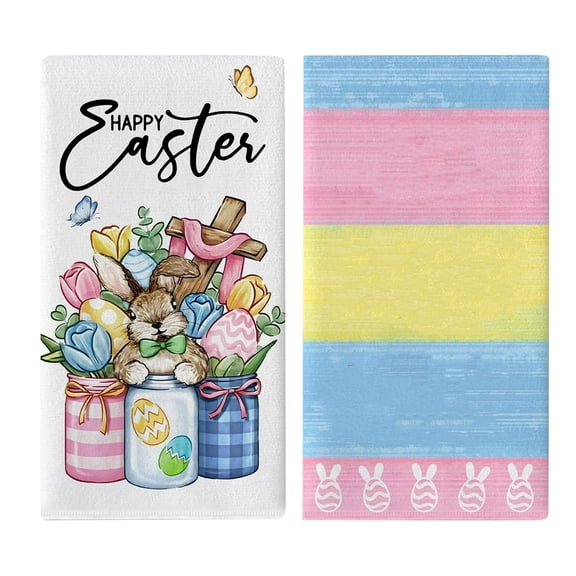 olkpmnmk Absorbent Dishcloths,Easter Bath Hand Towels,Easter Themed Tea Towel,Easter Hand Towels,Easter Dish Towels,Bathroom Towel,Easter Decorations,Shower Washcloth,Kitchen Decor,1PC,23.6"x15.7"