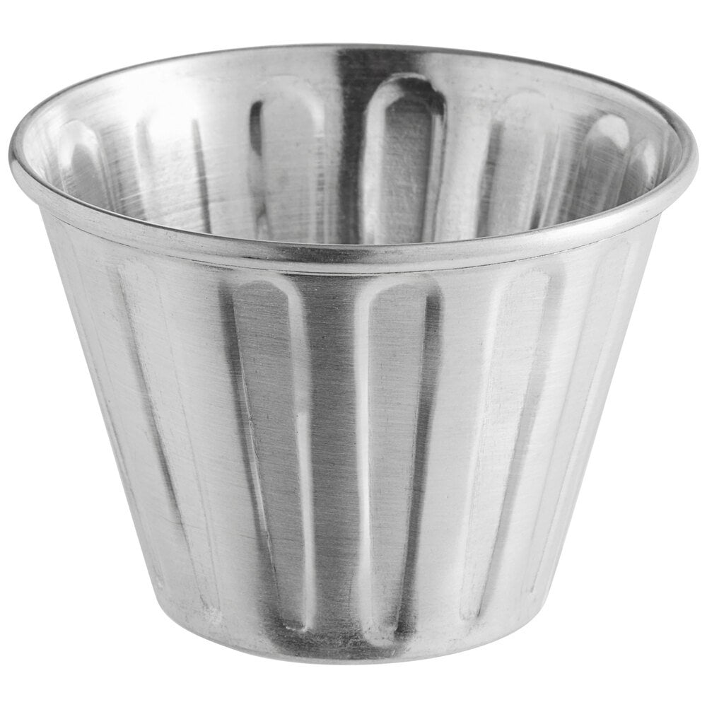 Condiment Cups with Lids Set of 6 TableCraft 3oz Stainless Steel Sauce 
