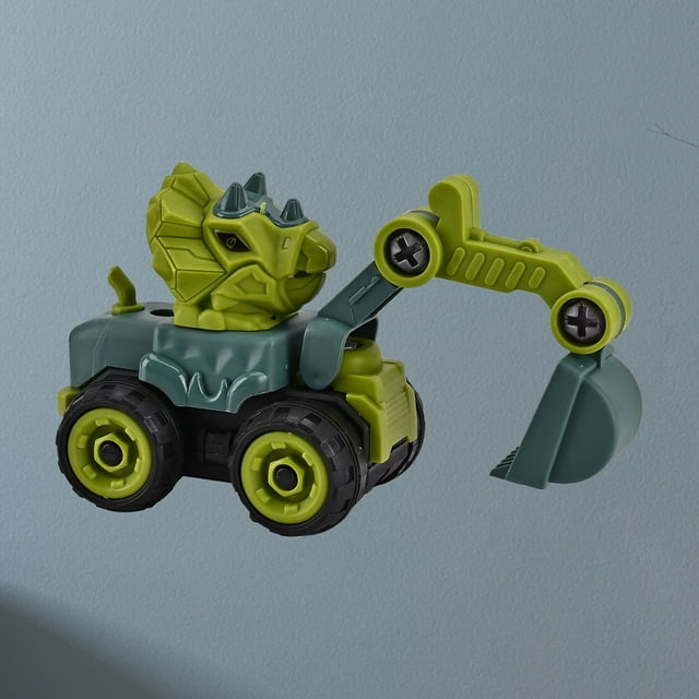 Dinosaur Construction Vehicles, DIY Playset Excavators Toy, Creative and Problem Solving, Durable Material, Versatile Display for Kids