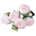 thumbnail image 2 of 1 Bouquet Artificial Flower Natural Home Decor Portable Photography Prop Simulation Peony for Wedding, 2 of 9
