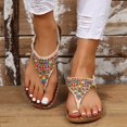 thumbnail image 2 of Sandalias bohemias de gran tamaño, zapatos de playa informales con cuentas a la moda de verano para mujer, zapatos de mujer de estilo romano, 2 of 4