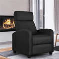thumbnail image 2 of Yaheetech Modern Fabric Upholstered Recliner Chair with Pocket Spring for Home,Black, 2 of 10