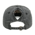 thumbnail image 3 of Xmarks Womens Distressed Ponytail Baseball Cap Cotton Dad Hat with Ponytail Hole, 3 of 8