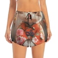 thumbnail image 4 of Lsque Adorable Kitten In Kimono Printed Women's Running Shorts with Liner Pockets,Elastic Quick Dry Workout Athletic Gym Yoga Shorts,Womens High Waist Shorts-Medium, 4 of 9