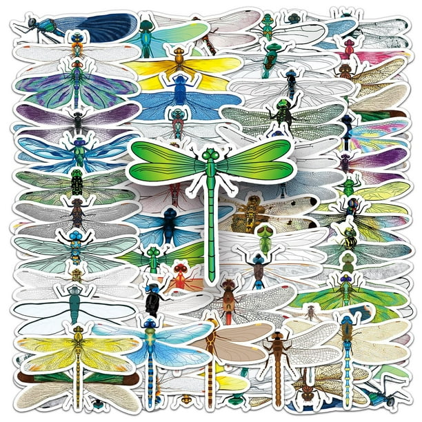 Pegatinas de vinilo impermeable Dragonfly Graffiti, 50 unidades