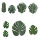 thumbnail image 3 of KAKOWELY 60 hojas de palma artificiales realistas de seis tipos, plantas verdes falsas, hojas verdes, decoración para fiestas temáticas de playa., 3 of 4