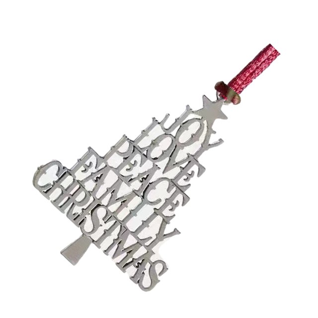 Guardoinrt Alloy Unique Christmas Tree Metal Pendants – Sturdy And Durable Wide Application Festive Decorations letter 1Set