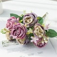 thumbnail image 2 of Peonies Artificial Flowers Pink Silk Roses Bulk for Diy Wedding Bouquet Bridal Shower Decorations Fake Floral Arrangements Party Table Centerpieces Home Decor Indoor Blush Peach Box, 2 of 9
