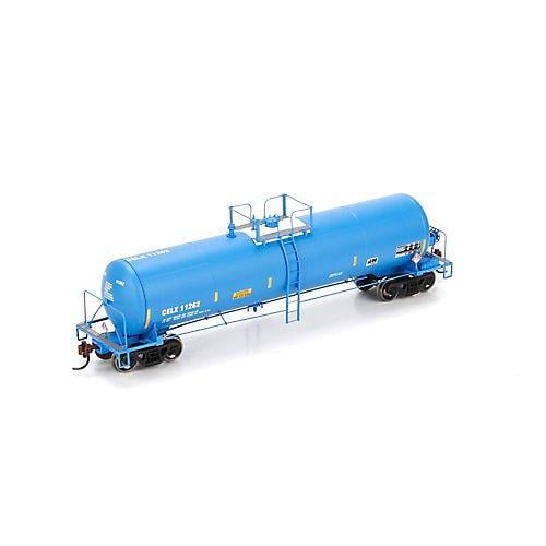 Athearn HO Scale 20,900Gallon Tank Car CELX (Lease Fleet, Blue/White) 11262