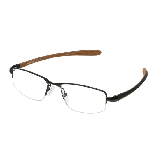 SAV Sportex Reading Glasses, Semi-Rimless Frame, AR4145, 3.00, Brown