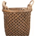 thumbnail image 1 of Brown Woven with Rope Handles Basket, 1 of 1