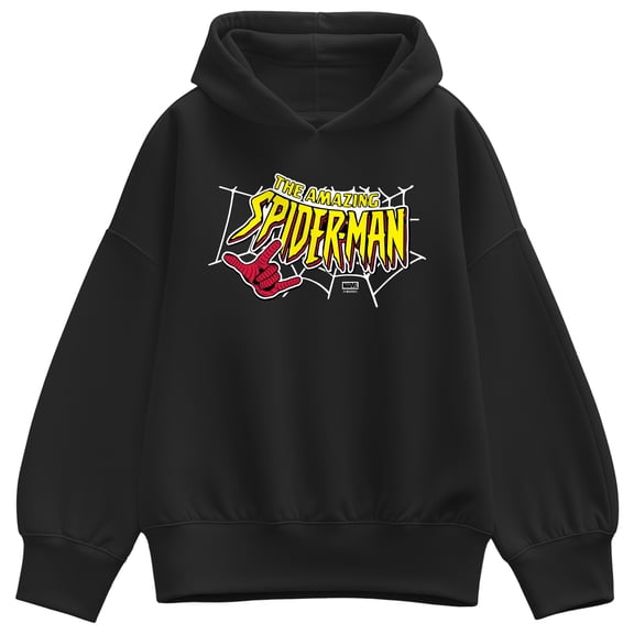 Marvel - Spider-Man Logo Oversized Fleece Hoodie Sweatshirt