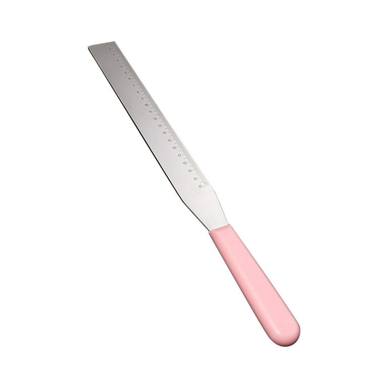 Farfi Cake Spatula Food Grade Rust-proof Stainless Steel Easy-Grip Cake  Frosting Spatula Butter Scraper Baking Supplies (Pink,10Inch) 