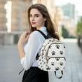 thumbnail image 6 of FORMRS Mini Backpack Purse for Women Travel Daypack Casual Shoulder Bag, Black Cartoon Cat Paw, 6 of 7