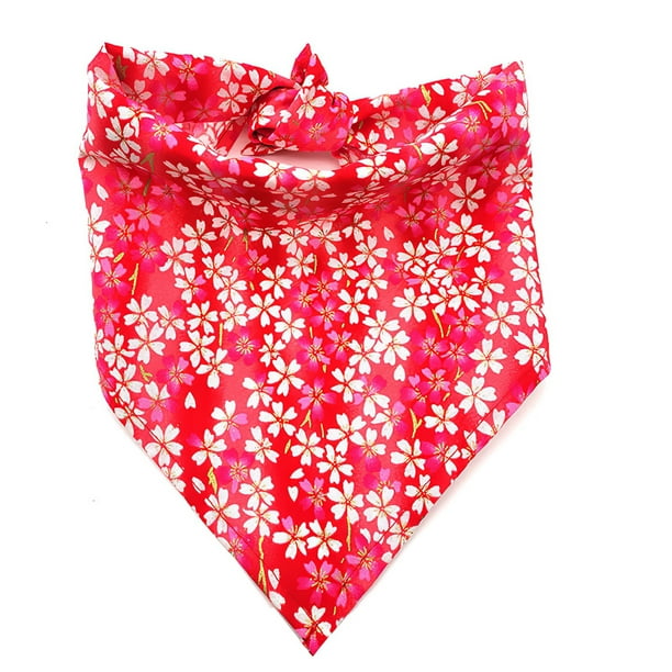 FANCY Pet Bandana Pet Scarf For Dogs Or Cats Japanese Sakura Style