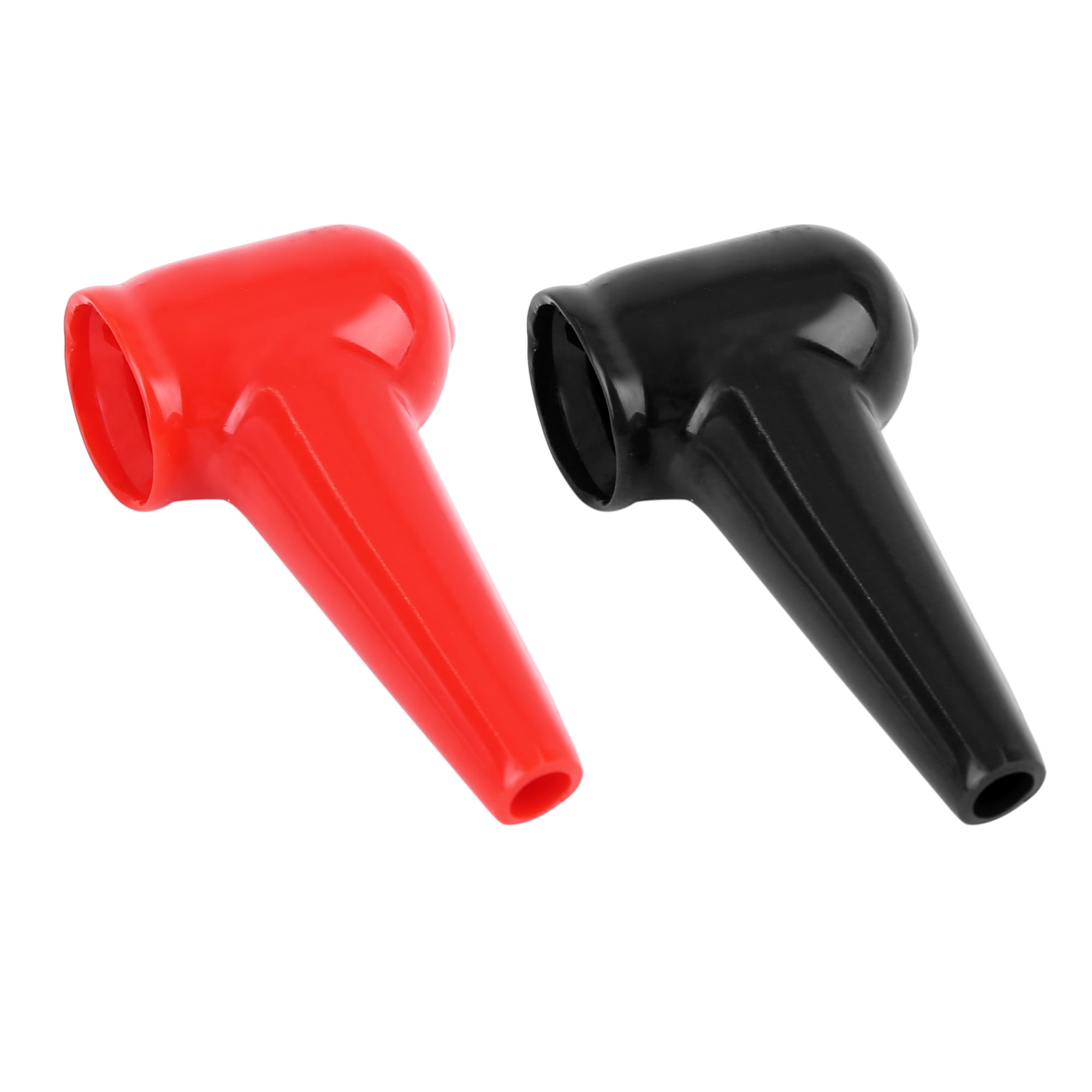 2pcs 62 x 33mm Black Red Soft PVC Battery Terminal Cover Insulation Sleeve Boot Protector