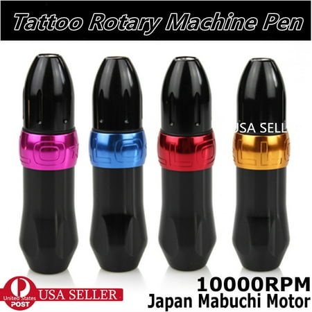Pro 10000RPM Rotary Tattoo Pen - Adjustable Tattoo Gun Mabuchi Motor Machine (Best Rotary Tattoo Gun)