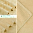 thumbnail image 5 of PiccoCasa 4Pcs Bamboo Cotton Bath Towels Absorbent 27x54" Light Mustard Color, 5 of 7