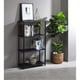 thumbnail image 3 of Librería Casafoyer Nypho de madera negra con 4 estantes y marco de metal, 3 of 3