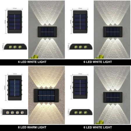 

WAGZOQN 10 Solar Wall Lamp Outdoor Waterproof Solar Powered Light and Down Illuminate Garden Porch Yard Decoration