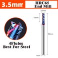 thumbnail image 1 of Fresa de extremo de carburo HRC65 de 4 flautas, herramientas de corte CNC, fresas de fresado de carburo de aleación, fresa de acero de tungsteno, broca enrutadora cuadrada, 1 of 5