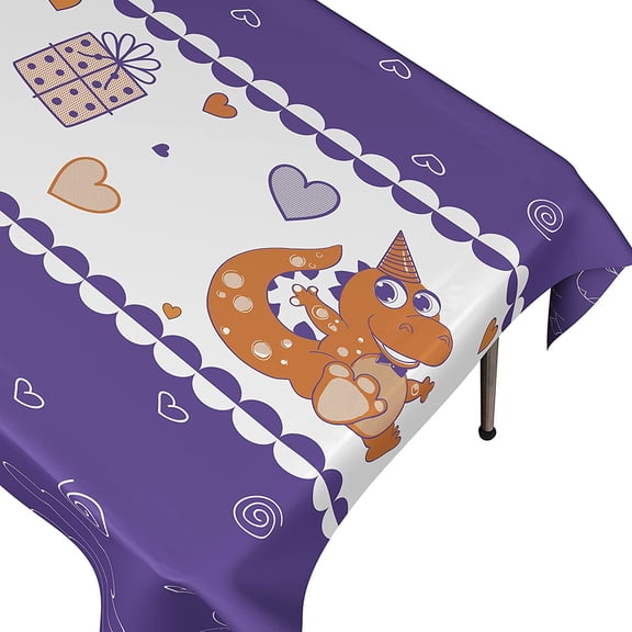 Kenaz 100 ft x 54 inch Extra Large Dinosaur Tablecloth Roll with Self-Cutter. Disposable Premium Plastic Table Cover for Kids Birthday Party, Picnic, Baby Shower, Camping