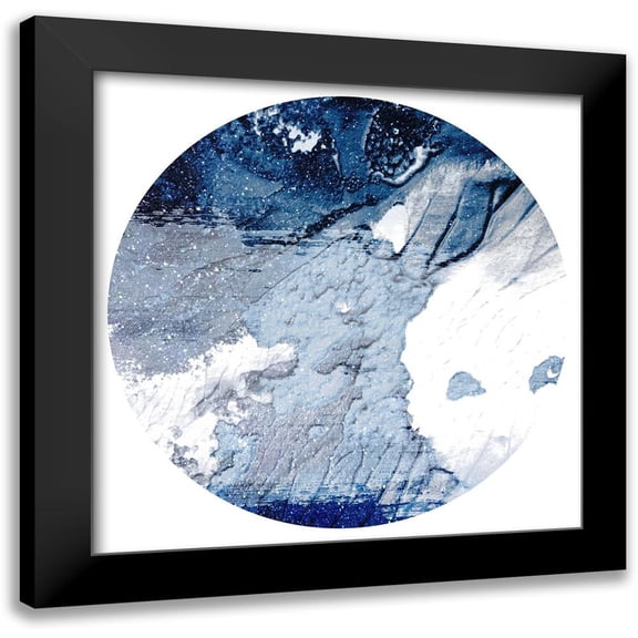 Prime, Marcus 20x20 Black Modern Framed Museum Art Print Titled - Infinity Indigo 1 Circle