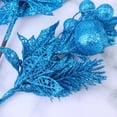 thumbnail image 4 of Gymnture christmas 4 Artificial Pine Branches Blue Glitter Xmas DIY Craft, 4 of 10