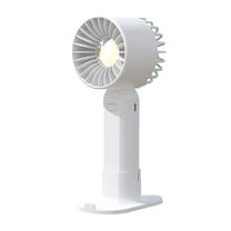 RoamHome 3-Speed Electric Mini Fan Charging Small Fans USB Rechargeable Handheld Battery Powered Portable Fans Personal Cooling Fan That Blows Cold Air (White)
