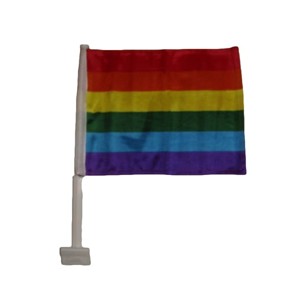 Trade Winds 12x18 Rainbow Gay Pride Double Sided Nylon Car Window Vehicle 12"x18" Flag