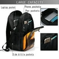 thumbnail image 4 of Pofeuu Colorful Painted Duck Print Storage Laptop Backpack with USB Charging Port[Water Resistant] College Computer Bookbag Fits, 4 of 7