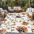 thumbnail image 2 of Spring Floral Outdoor Rug for Patio/Deck/Porch, Non-Slip Large Area Rug 5 x 7 Ft, Summer Botanical Flowers Vintage Birds Indoor Outdoor Rugs Washable Area Rugs, Reversible Camping Rug Carpet Runner, 2 of 8