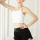thumbnail image 5 of Qarigey Camiseta sin mangas, transpirable, suave, ligera, cómoda, para el pecho, fina, fresca, para mujer, para hacer ejercicio, deportes Prendas para la parte del cuerpo Blanco Qarigey AP017242-01, 5 of 6