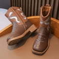 thumbnail image 5 of newwalpole Cowboy Boots for Girls and Boys Western Mid-Calf Brown Cowgirl Boots Riding Shoes Brown for Size 10, 5 of 8