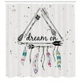 thumbnail image 3 of Ambesonne Indie Shower Curtain, Bohemian Dream, 69"Wx75"L, Black White Pink, 3 of 3