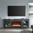 thumbnail image 2 of Evelyn&Zoe Quincy Rectangular TV Stand with 26" Crystal Fireplace for TV's up to 75", Charcoal Gray, 2 of 12
