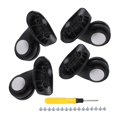 thumbnail image 1 of Juego de 4 Ruedas de repuesto para equipaje Yuxing Mute W003 3,15 pulgadas color Negro izquierdas con Tornillos, 1 of 4