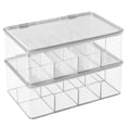 thumbnail image 2 of Caja de almacenamiento mDesign, botiquín de primeros auxilios de plástico, 8 secciones divididas, 2 of 9