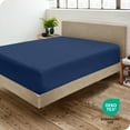 thumbnail image 5 of Bare Home Luxury 1800 Collection Fitted Sheet, Ultra-Soft, Deep Pocket, Twin, Dark Blue, 5 of 8